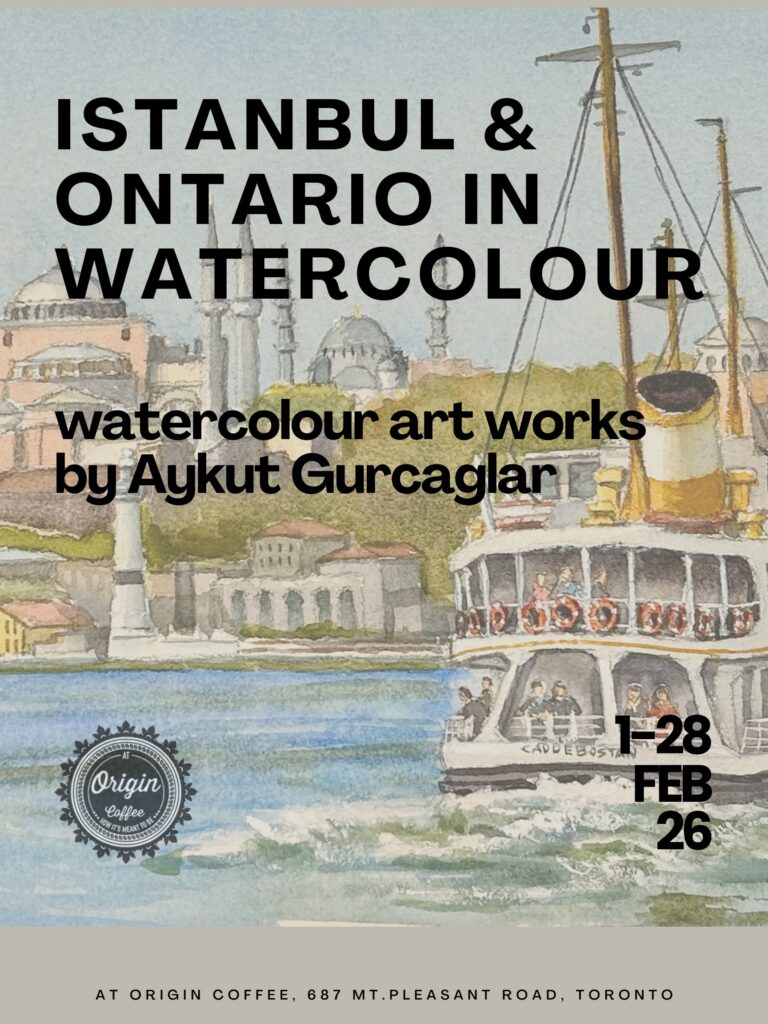 Istanbul & Ontario in Watercolour poster.