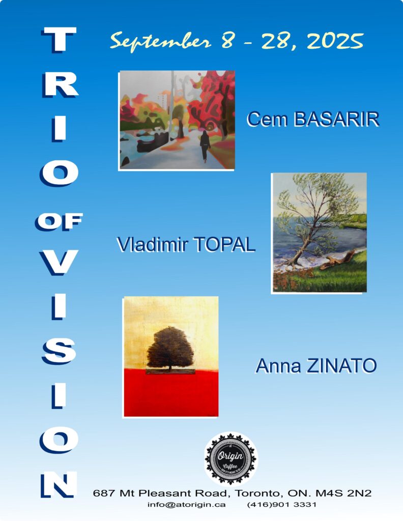 Trio of Vision group show poster.